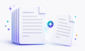 Digital Wizard additional page add-on for document cleanup and formatting, illustrated by a new page joining a stack of formatted documents
