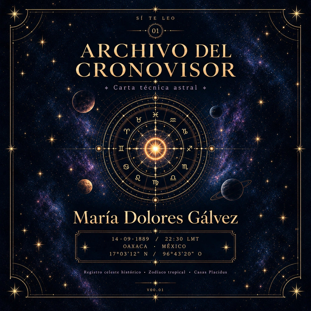 Portada azul noche del Archivo del Cronovisor con mapa celeste dorado y estructura de observatorio.
